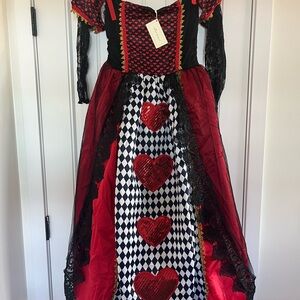 Liz Scully NWT Royal Hearts Kids Costume - Red and Black-Halloween- Dress Up